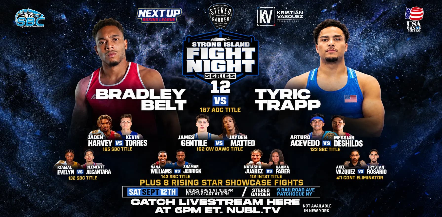 Strong Island Fight Night 12 — September 12 event poster